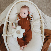 Organic Cotton Knit Overalls - Organic - Chocolate Overalls Halo & Horns Company 