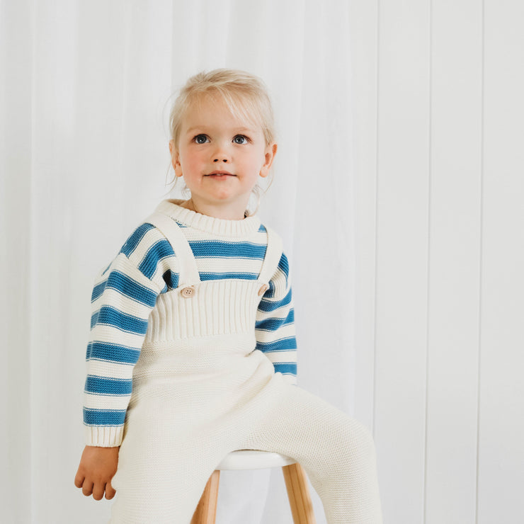 Organic Cotton Knit Overalls - Organic - Snow Overalls Halo & Horns Company 