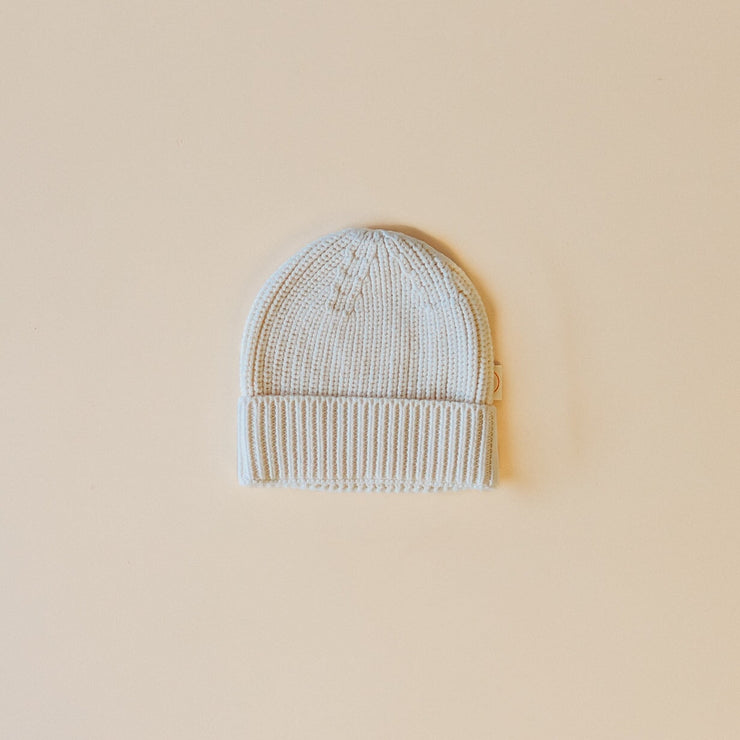 Organic Knit Beanie - Snow Pullover Halo & Horns Company Smal 