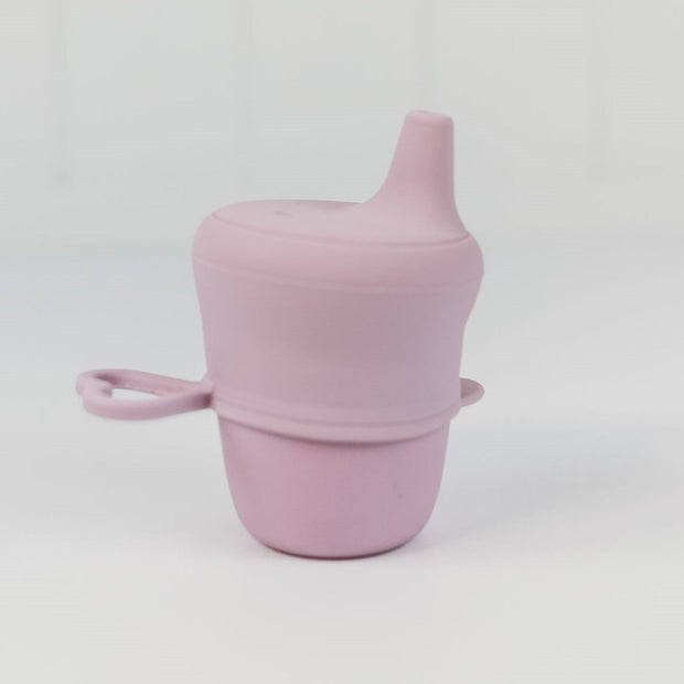 Silicone Sippy Cup with Lid - Lilac Baby Bib Halo & Horns Company 