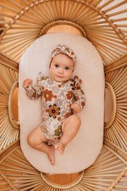 Bassinet - Bamboo Fitted - Oat Cot Sheet Halo & Horns 