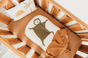 Baby Swaddle/Wrap - Organic Bamboo Muslin - Toffee Baby Wrap Halo & Horns 