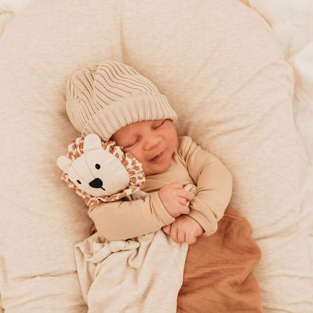 Lovey Lion - Bamboo Lenny - Oat | Leopard Frill Lenny Lion Halo & Horns Company 