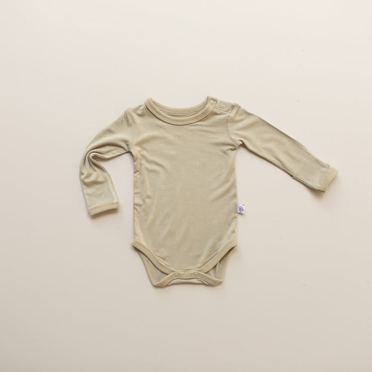 Buy Baby Onesie - Long Sleeve - Organic Bamboo - Moss oneisie Halo & Horns Company Newborn 