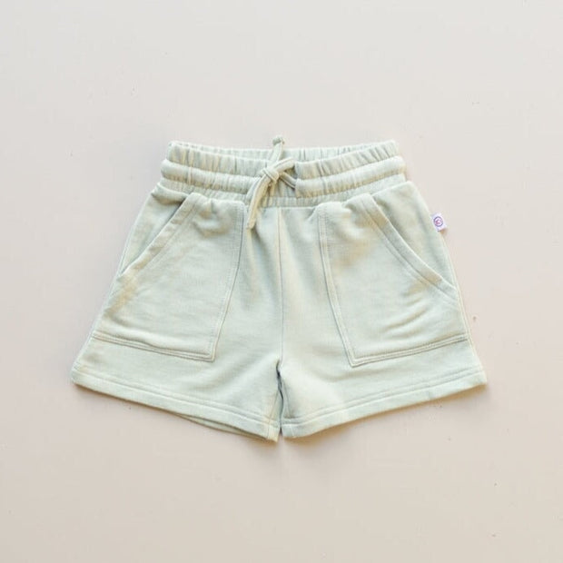Weekender Sweat Shorts - Woman - Bamboo French Terry - Sage track pants Halo & Horns SML 