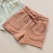 Weekender Sweat Shorts - Woman - Bamboo French Terry - Clay track pants Halo & Horns SML 