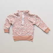 Track Pullover - Bamboo French Terry - Clay Leopard Jumper Halo & Horns Company 1-2 years 