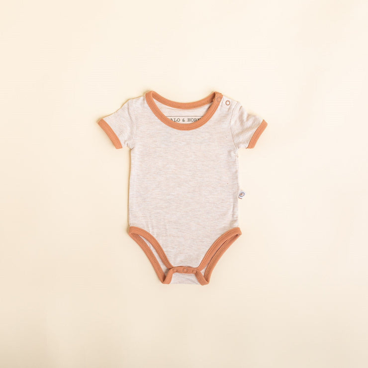 Onesie - Short Sleeve - Oat Clay Onesie Halo & Horns 0-3 months 