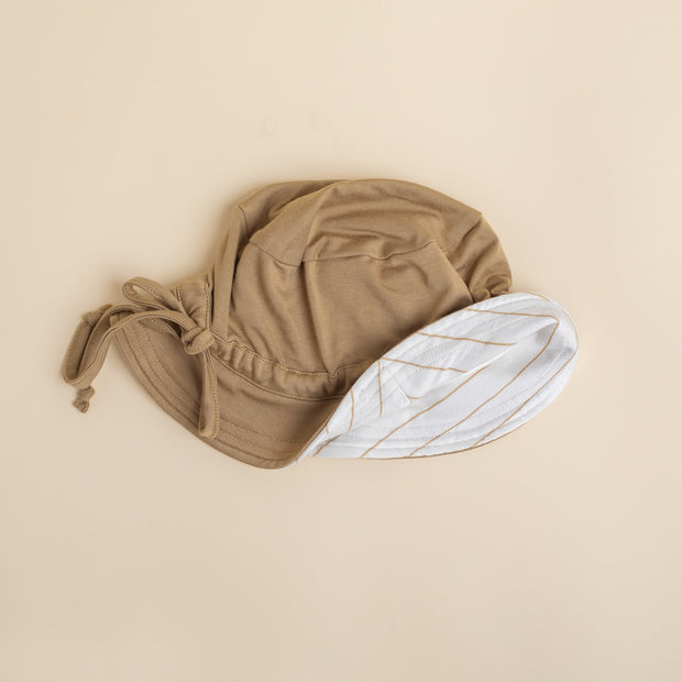 Hat - Baby - Moss | Olive Stripe Hat Halo & Horns Baby 