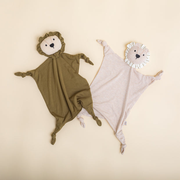Lion - Bamboo Lenny - Pair Oat | Olive Frill and Olive Lenny Lion Halo & Horns Company 