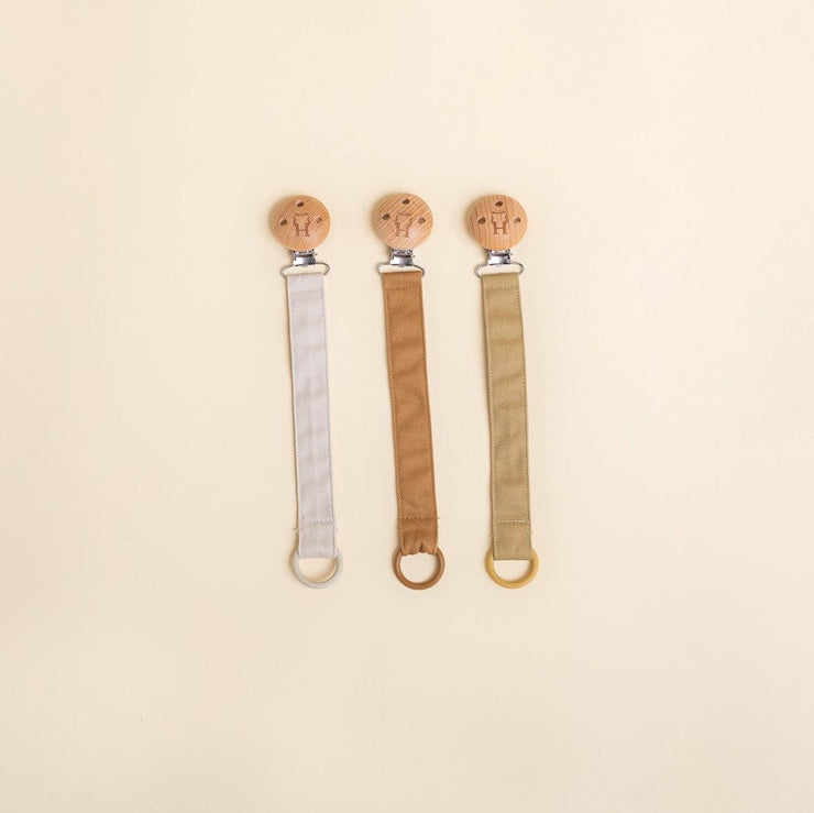 Dummy Clip/ Chain - Toffee Cotton Strap Dummy Clip Halo & Horns 