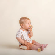 Box Pocket T Shirt - Bamboo - Oat with Clay Edge tshirt Halo & Horns 