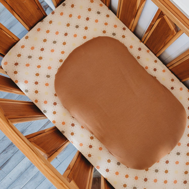 Cot Sheet - Bamboo Fitted - Sunshine Cot Sheet Halo & Horns 