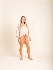 Woman - Bamboo Luxe Linen Oversized Shirt- Cream Linen Shirt Halo & Horns 