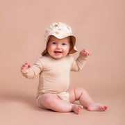 Onesie - Bamboo Long Sleeve - Vanilla oneisie Halo & Horns Company 