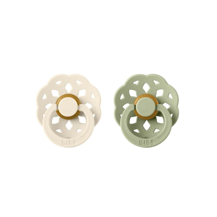 BIBS Boheme- | Ivory/Sage Soother BIbs SIZE 1 (0-6 months) 