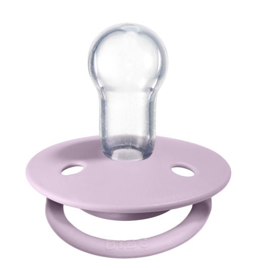 BIBS Soothers/Dummies - De Lux | Silicone - Dusky Lilac | Heather - 2 PK Soother BIbs 