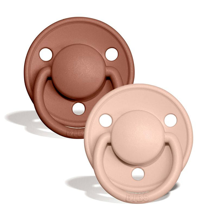 BIBS Soothers/Dummies - De Lux | Silicone Blush | Woodchuck - 2 PK Soother BIbs 