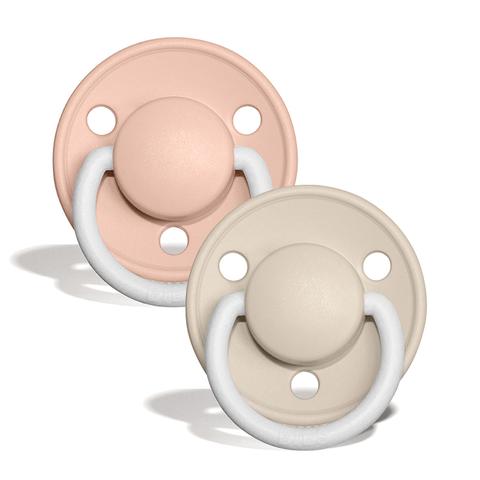 BIBS Soothers/Dummies - De Lux | Silicone "Night Glow" - Blush | Vanilla - 2 PK Soother BIbs 