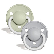 BIBS Soothers/Dummies - De Lux | Silicone "Night Glow" - Sage | Cloud - 2 PK Soother BIbs 