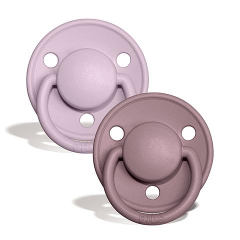 BIBS Soothers/Dummies - De Lux | Silicone - Dusky Lilac | Heather - 2 PK Soother BIbs 