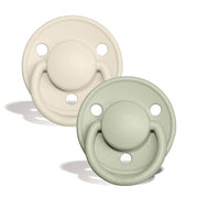 BIBS Soothers/Dummies - De Lux | Silicone - Ivory | Sage - 2 PK Soother BIbs 