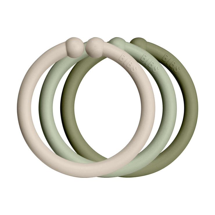 BIBS Loops - Vanilla | Sage | Olive - 12 pack Soother BIbs 