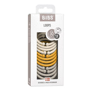 BIBS Loops - Ivory | Honey Bee | Sand - 12 pack Soother BIbs 