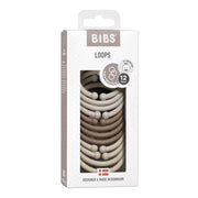 BIBS Loops - Sand | Dark Oak | Vanilla - 12 pack Soother BIbs 