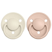 BIBS Soothers/Dummies - De Lux | Silicone - Ivory | Blush - 2 PK Soother BIbs 