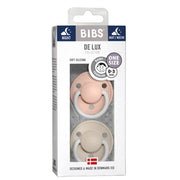 BIBS Soothers/Dummies - De Lux | Silicone "Night Glow" - Blush | Vanilla - 2 PK Soother BIbs 