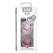 BIBS Soothers/Dummies - De Lux | Silicone - Dusky Lilac | Heather - 2 PK Soother BIbs 