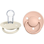 BIBS Soothers/Dummies - De Lux | Silicone - Ivory | Blush - 2 PK Soother BIbs 