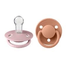 BIBS Soothers/Dummies - De Lux | Silicone Pink Plum/Peach - 2 PK Soother BIbs 