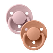 BIBS Soothers/Dummies - De Lux | Silicone Pink Plum/Peach - 2 PK Soother BIbs 