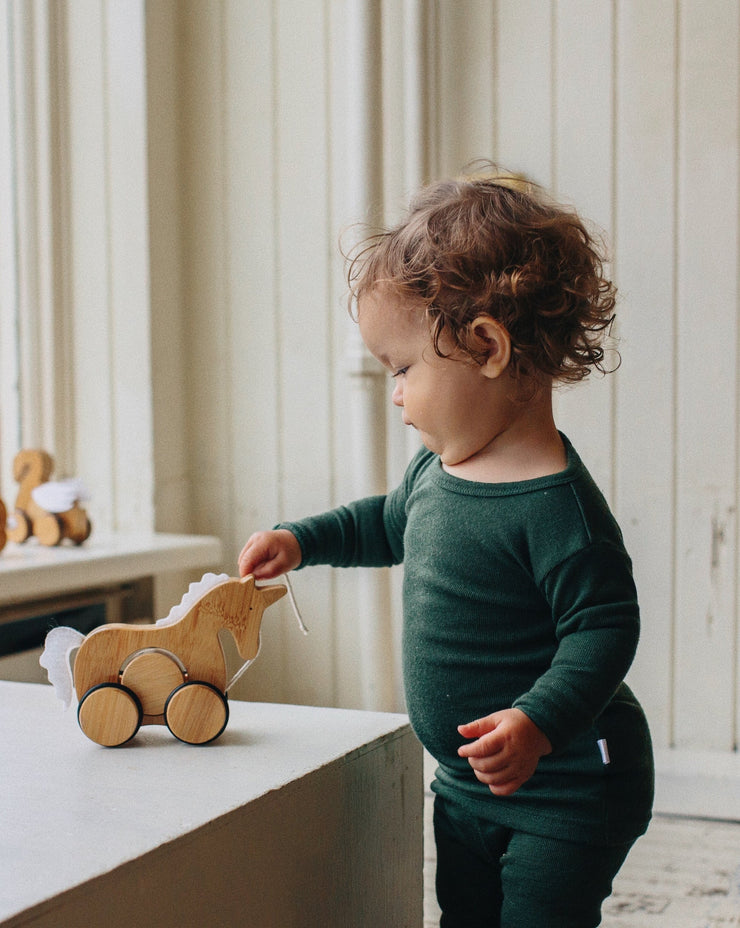 ECO Store - Kinderfeet - Bamboo Push & Pull Animal - Unicorn Halo & Horns 