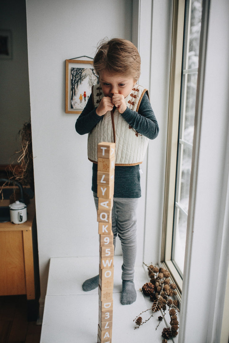 ECO Store - Kinderfeet - Bamboo ABC Blocks - Wooden Halo & Horns 