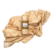 Baby Swaddle/Wrap - Organic Bamboo Muslin - Wheat Baby Wrap Halo & Horns 