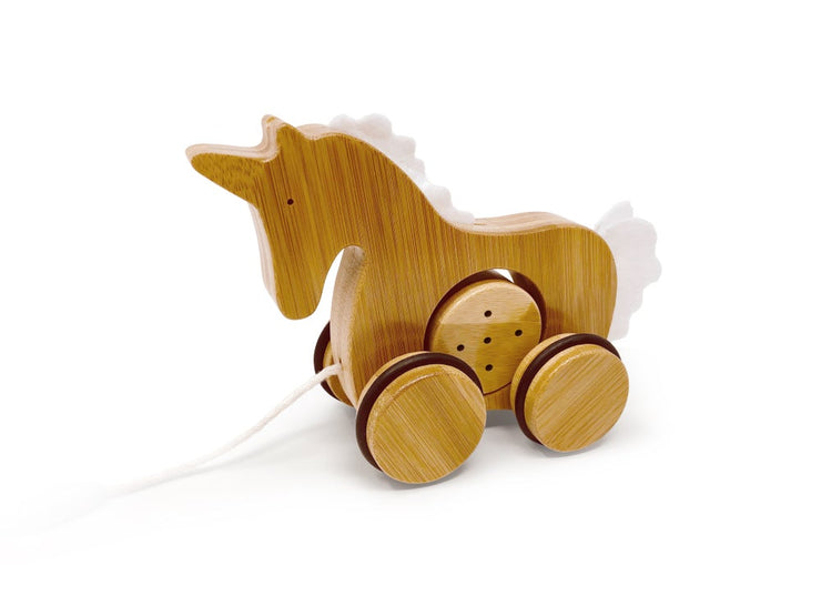 ECO Store - Kinderfeet - Bamboo Push & Pull Animal - Unicorn Halo & Horns 