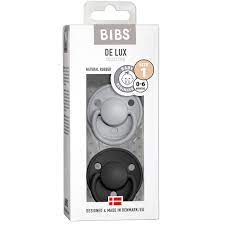 BIBS Soothers/Dummies - De Lux | Silicone Cloud | Black Soother BIbs 