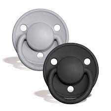 BIBS Soothers/Dummies - De Lux | Silicone Cloud | Black Soother BIbs 