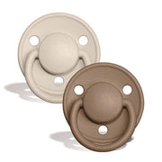 BIBS Soothers/Dummies - De Lux | Silicone Vanilla | Dark Oak Soother BIbs 