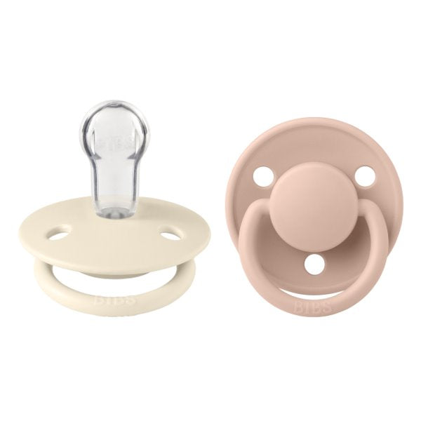 BIBS Soothers/Dummies - De Lux | Silicone - Ivory | Blush - 2 PK Soother BIbs 